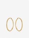 ASTLEY CLARKE 利尼亚 18CT 镀金的镶板银箍耳环,28482734