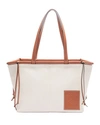 LOEWE CUSHION CANVAS TOTE BAG, BEIGE,PROD226160058