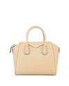Givenchy Antigona Small Sugar Goatskin Satchel Bag In Medium Beige