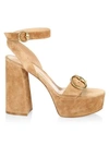 GIANVITO ROSSI Suede Platform Sandals