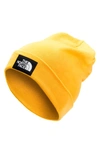 The North Face Dock Worker Recycled Beanie In Yellow/ Black
