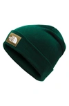 The North Face Dock Worker Recycled Beanie In Night Green/ British Khaki