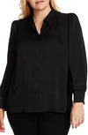 VINCE CAMUTO HAMMERED SATIN LONG SLEEVE BLOUSE,9269074