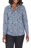 FOXCROFT RHONDA MIDNIGHT PAISLEY WRINKLE FREE SHIRT,190082