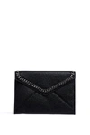 Rebecca Minkoff Leo Chain-trimmed Envelope Clutch In Black