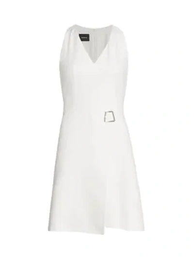 Akris Sleeveless V-neck Shift Dress In Jasmine