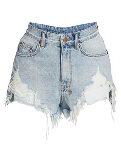 Ksubi Bring Back Life Rise N High Distressed Denim Shorts In Karnage