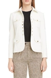 CHLOÉ SNAP DETAIL WOOL BLEND JACKET,C19AVE06037