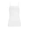 Hanro Moments Lace-trimmed Cotton Top In White