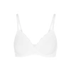 HANRO WHITE LACE-TRIMMED SOFT-CUP BRA,3678144