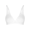Hanro Dorea Ribbed Cotton Wireless Bra In White