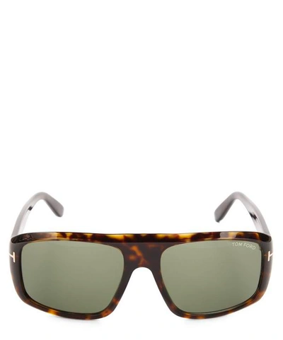 Tom Ford Duke Flat-top Tortoiseshell Acetate Sunglasses In Dark Havana
