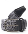 ANDERSON'S LEATHER-TRIMMED ELASTICATED WOVEN BELT,000643442