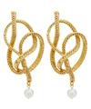 OSCAR DE LA RENTA BRAIDED CHAIN EARRINGS,5059419005484