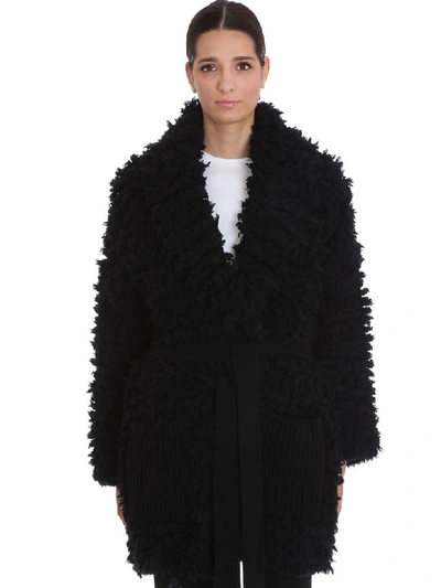 Alanui Coat In Black Wool