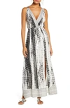 Elan Cover-up Maxi Dress In Black Snake Td