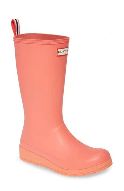 Hunter Original Play Tall Waterproof Rain Boot In Rythmic Pink