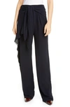 CHLOÉ SARONG WAIST WIDE LEG SILK PANTS,C19WPA30002