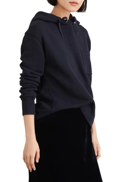 Alex Mill Pocket Hooded Sweatshirt In Dark Navy