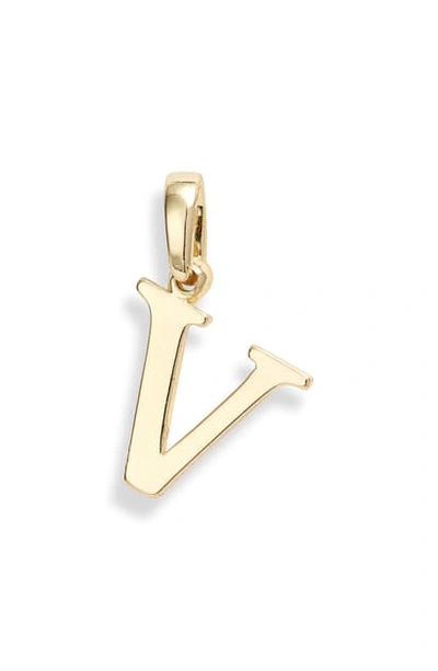 Melinda Maria Icons Alphabet Initial Charm In V- Gold