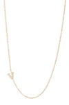 ANZIE DIAMOND INITIAL NECKLACE,4013VDX