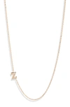 ANZIE DIAMOND INITIAL NECKLACE,4013ZDX