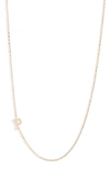 ANZIE DIAMOND INITIAL NECKLACE,4013PDX