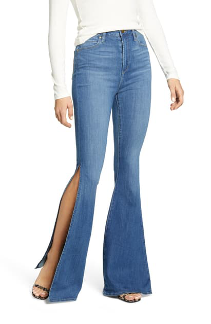 Articles Of Society Bridgette Side Slit Flare Jeans In Taylor | ModeSens