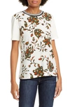 TORY BURCH FLORAL PRINT COTTON TEE,61405