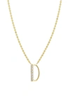 Lana Jewelry Initial Pendant Necklace In Yellow Gold- D