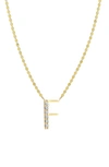 Lana Jewelry Initial Pendant Necklace In Yellow Gold- F