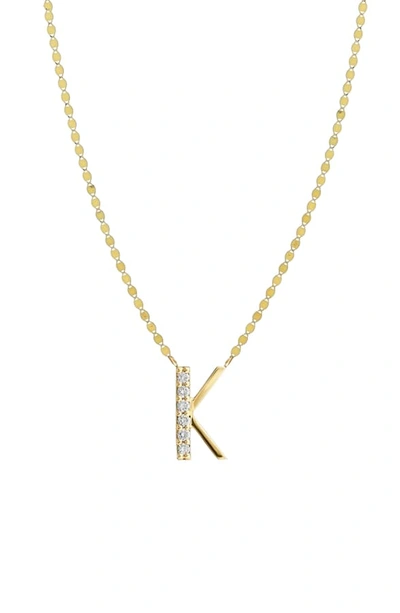 Lana Jewelry Initial Pendant Necklace In Yellow Gold- K