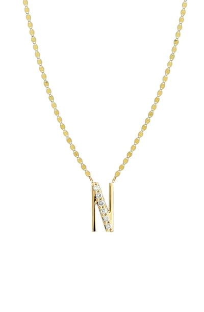 Lana Jewelry Initial Pendant Necklace In Yellow Gold- N