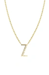 Lana Jewelry Initial Pendant Necklace In Yellow Gold- Z