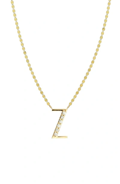 Lana Jewelry Initial Pendant Necklace In Yellow Gold- Z