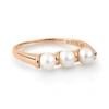 GINETTE NY Maria 3 Pearl Bead Ring