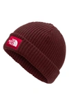 The North Face Salty Dog Beanie In Deep Garnet Red