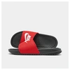 Nike Men's Benassi Jdi Slide Sandals From Finish Line In Black/white/university Red