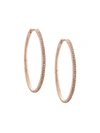 EVA FEHREN 18KT ROSE GOLD DIAMOND HOOPS,4635RC