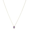 ALISON LOU Amethyst Pendant Necklace