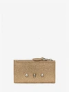 ALEXANDER MCQUEEN SKULL AND STUD ZIPPER CARDHOLDER