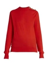 GIVENCHY Button-Trimmed Wool & Silk Sweater