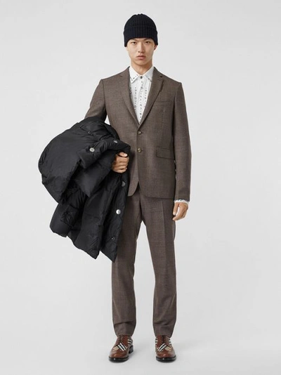 Burberry Slim Fit Wool Suit In Dark Brown