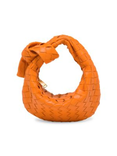 Bottega Veneta Mini Bv Jodie Leather Hobo Bag In Orange