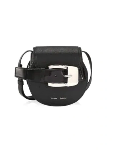 Proenza Schouler Women's Mini Buckle Leather Saddle Bag In Black