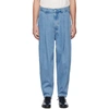 HED MAYNER HED MAYNER BLUE PLEATED JEANS