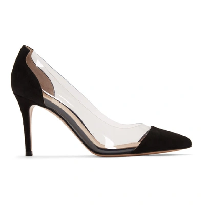 Gianvito Rossi Plexi 85 Leather And Pvc Pumps In Black