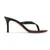 Gianvito Rossi Black Leather Calypso Thong Sandals In Black