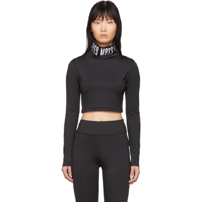 Reebok By Pyer Moss Black Collection 3 Logo Cropped Turtleneck