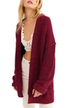 Free People High Hopes Cardigan In Plum Blossom Combo